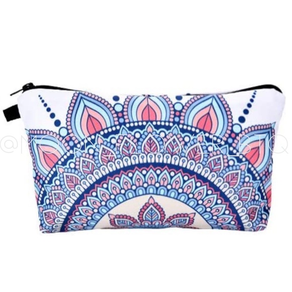 Pastel Boho Mandala Makeup Cosmetic Bag - Picture 2 of 4